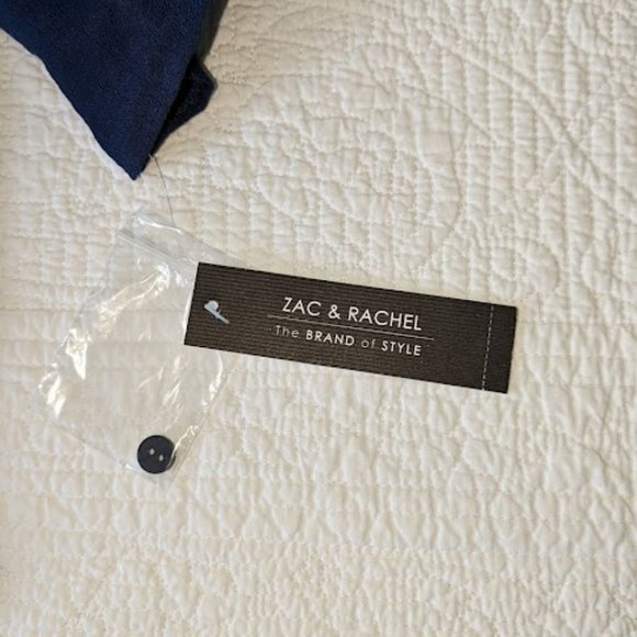 NWT Zac & Rachel Navy Button Down Top - Size Large - Picture 8 of 13